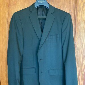 Slim Zara Men's Charcoal Suit - Jacket Size 36, Pants Size 30